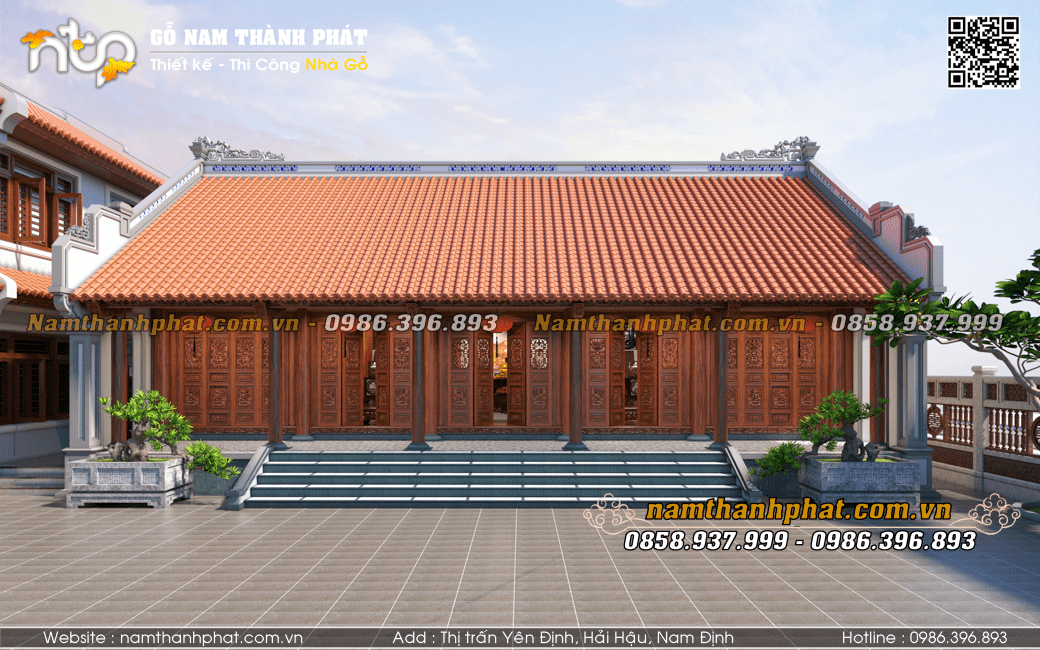Mẫu nhà gỗ 5 gian Bắc Bộ tại Thanh Hoá